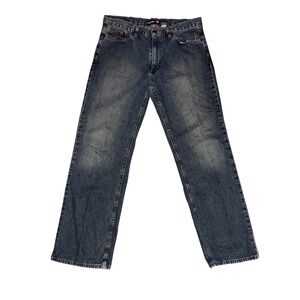 Tony Hawk Mens Baggy Skate Jeans 34x32 Blue Denim Y2K Wide Leg Distressed Grunge